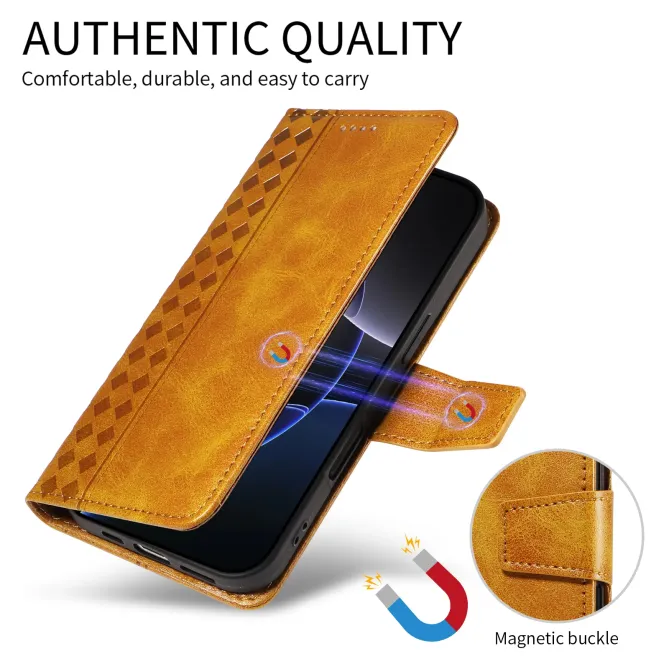 Housse Xiaomi Redmi Note 15 Pro 5G Portefeuille Damier Vintage
