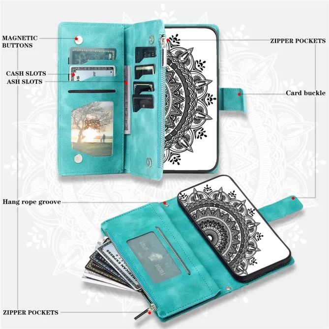 Housse Xiaomi Redmi Note 15 Pro 4G Mandala aux Multiples Compartiments