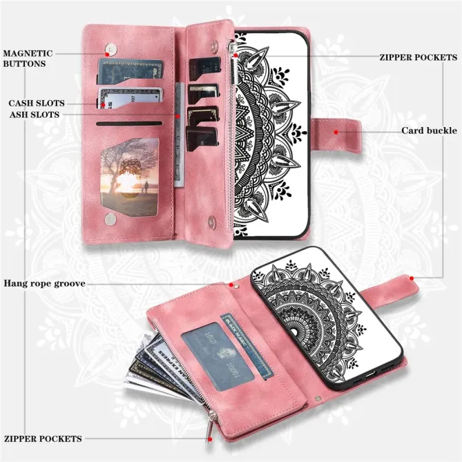 Housse Xiaomi Redmi Note 15 Pro 4G Mandala aux Multiples Compartiments