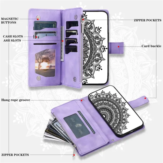Housse Xiaomi Redmi Note 15 Pro 4G Mandala aux Multiples Compartiments