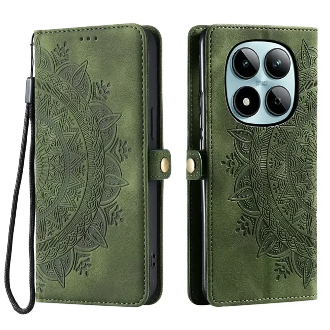 Housse Xiaomi Redmi Note 15 Pro 4G Mandala Rétro avec Dragonne