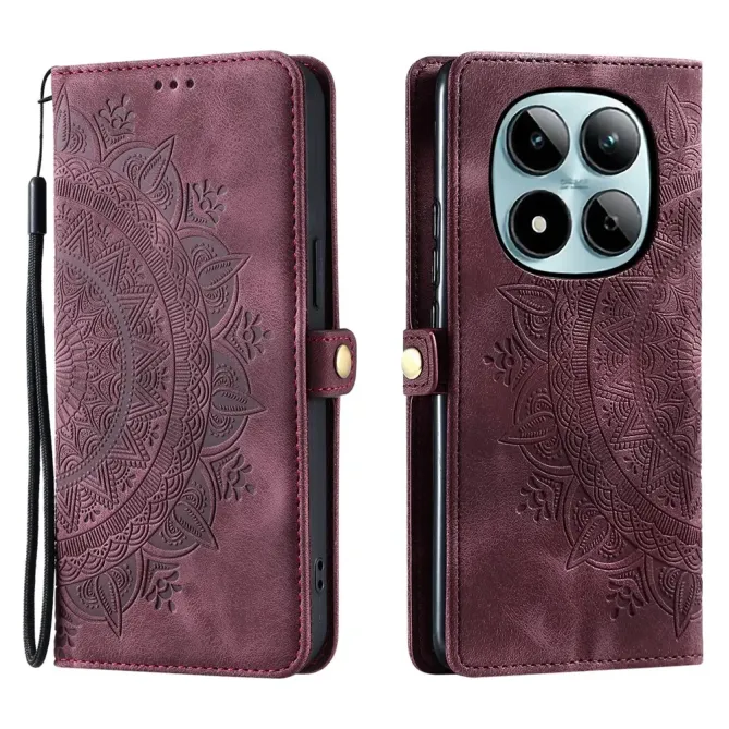 Housse Xiaomi Redmi Note 15 Pro 4G Mandala Rétro avec Dragonne