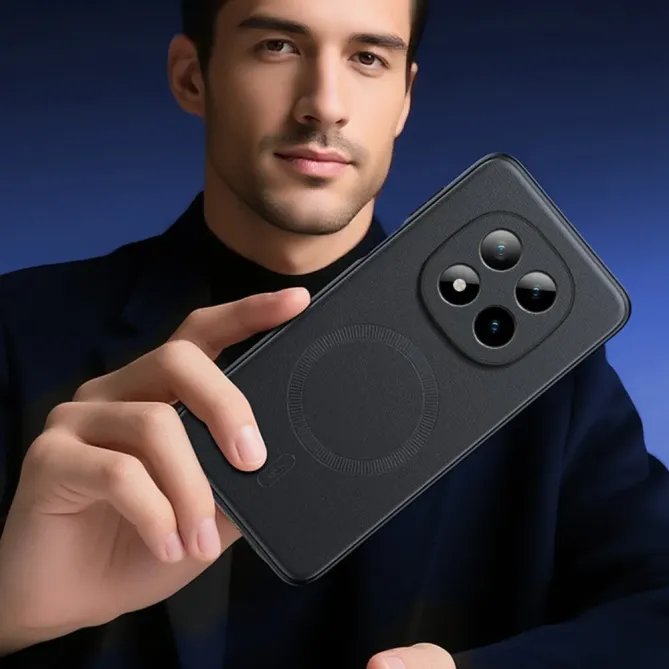 Coque Xiaomi Redmi Note 15 Pro 4G cuir magnétique