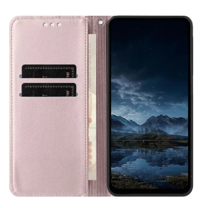 Housse Xiaomi Redmi Note 15 Pro 4G Lignes Embossées Support Dragonne