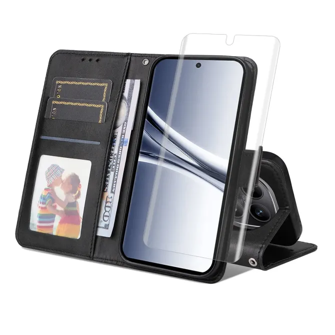 Housse Xiaomi Redmi Note 15 Pro 4G Portefeuille avec Verre Trempé