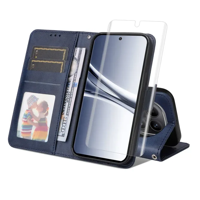 Housse Xiaomi Redmi Note 15 Pro 4G Portefeuille avec Verre Trempé