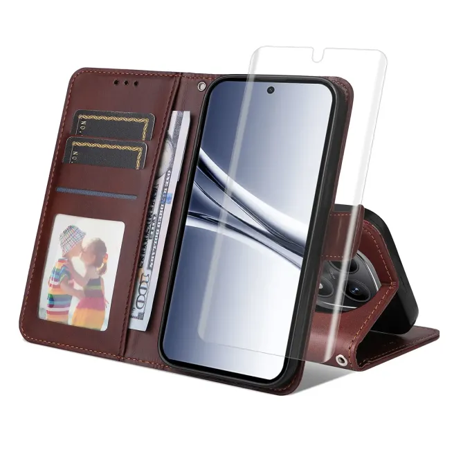 Housse Xiaomi Redmi Note 15 Pro 4G Portefeuille avec Verre Trempé