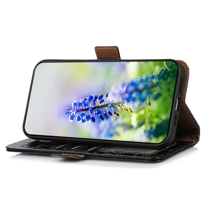 Housse Xiaomi Redmi Note 15 Pro 4G cuir véritable aspect croco
