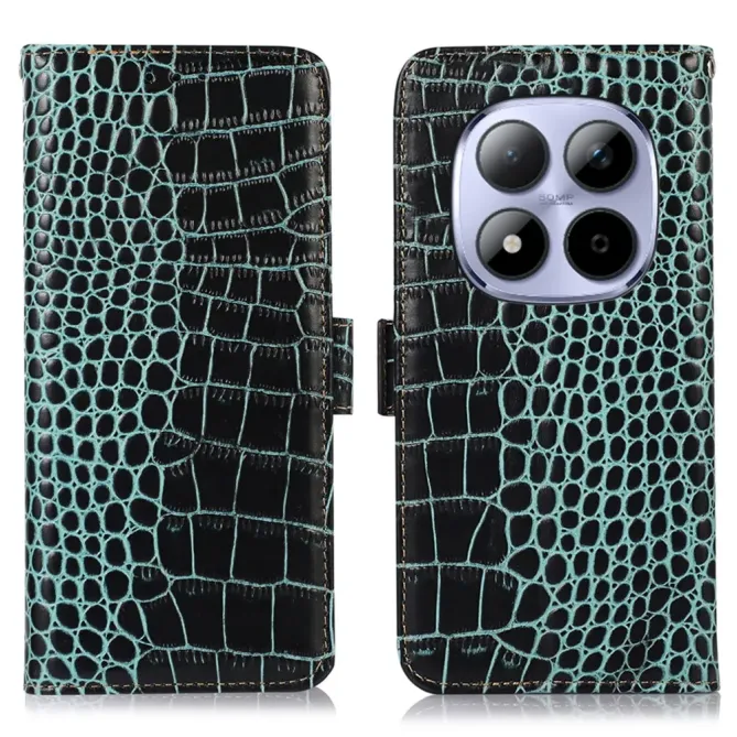Housse Xiaomi Redmi Note 15 Pro 4G cuir véritable aspect croco