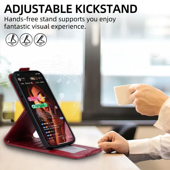 Housse à clapet vertical iPhone 17 Pro Simili Cuir avec Bandoulière et