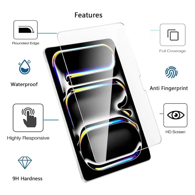 Verre trempé iPad Pro 13 (2024 / 2025) Strong Glass avec Kit de pose a