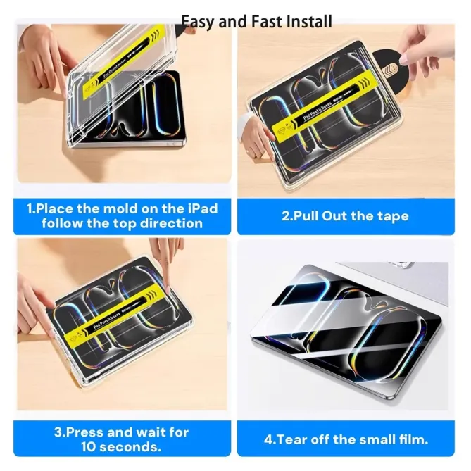 Verre trempé iPad Pro 13 (2024 / 2025) Strong Glass avec Kit de pose a