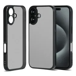 Coque iPhone 16 Plus Transparente Noire Mate