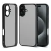 Coque iPhone 16 Plus Transparente Noire Mate