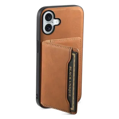 Coque iPhone 16 Plus Rétro avec Porte-Cartes | D13 Marron - photo 14
