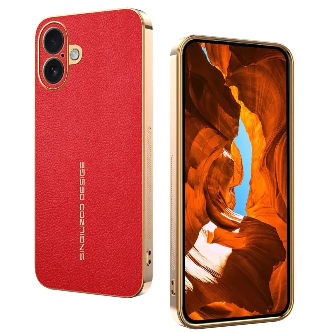 Coque iPhone 16 Plus Simili Cuir Grainée | VENDÔME