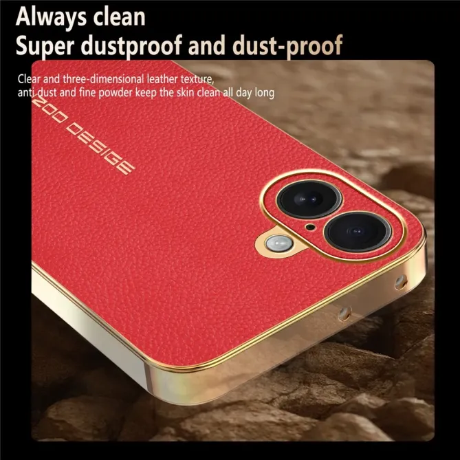 Coque iPhone 16 Plus Simili Cuir Grainée | VENDÔME