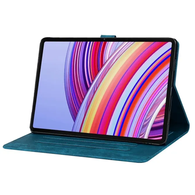 Housse Xiaomi Redmi Pad 2 Pro Fleurs et Chat avec Porte-stylet