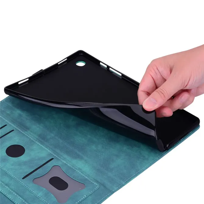 Housse Xiaomi Redmi Pad 2 Pro Fleurs et Chat avec Porte-stylet