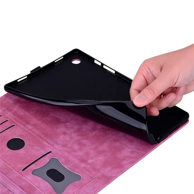 Housse Xiaomi Redmi Pad 2 Pro Fleurs et Chat avec Porte-stylet