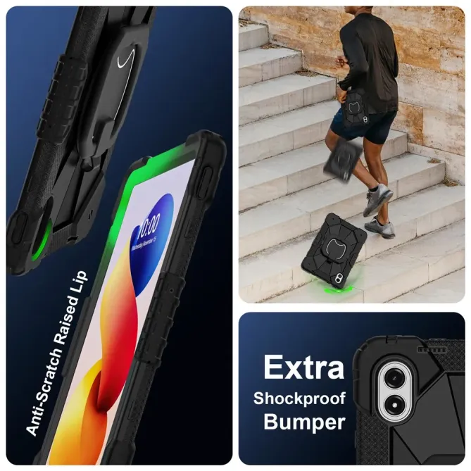 Coque Xiaomi Redmi Pad 2 Pro Renforcée avec Support Rotatif et Bandoul