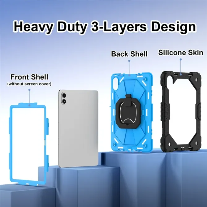 Coque Xiaomi Redmi Pad 2 Pro Renforcée avec Support Rotatif et Bandoul