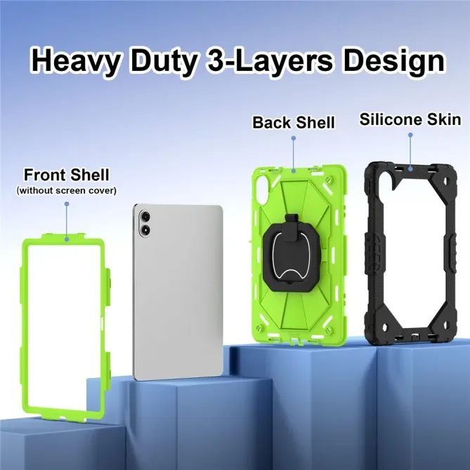 Coque Xiaomi Redmi Pad 2 Pro Renforcée avec Support Rotatif et Bandoul