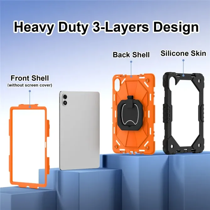 Coque Xiaomi Redmi Pad 2 Pro Renforcée avec Support Rotatif et Bandoul