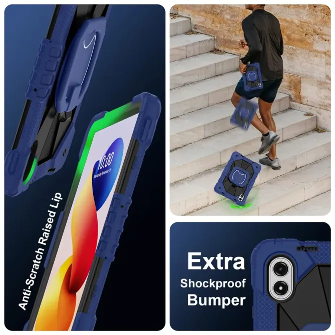 Coque Xiaomi Redmi Pad 2 Pro Renforcée avec Support Rotatif et Bandoul