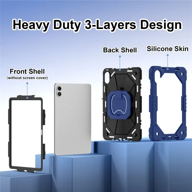 Coque Xiaomi Redmi Pad 2 Pro Renforcée avec Support Rotatif et Bandoul