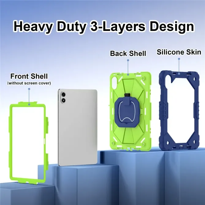 Coque Xiaomi Redmi Pad 2 Pro Renforcée avec Support Rotatif et Bandoul