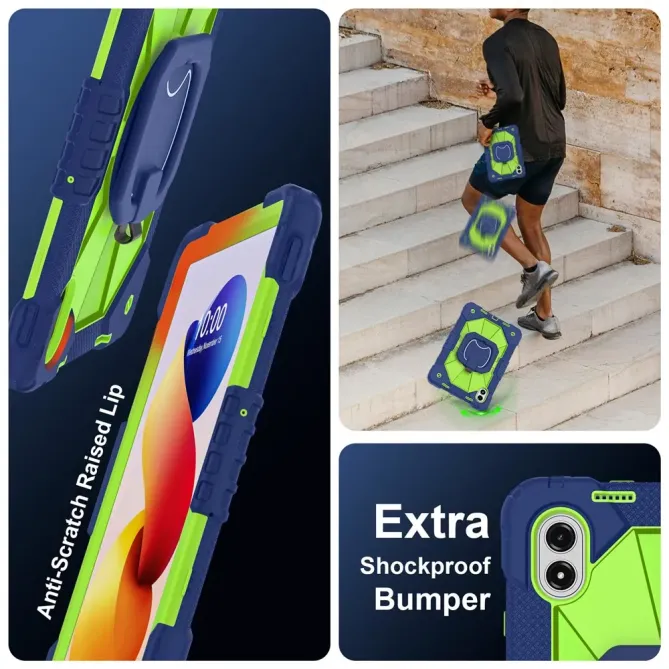 Coque Xiaomi Redmi Pad 2 Pro Renforcée avec Support Rotatif et Bandoul