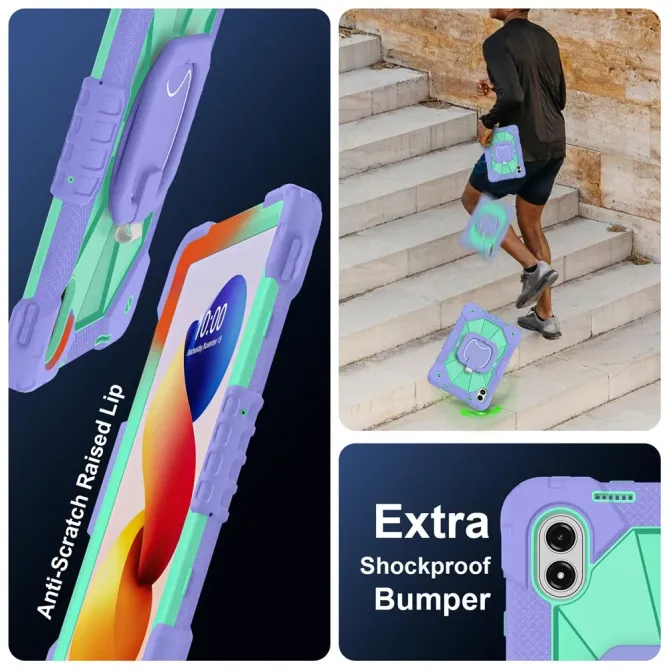 Coque Xiaomi Redmi Pad 2 Pro Renforcée avec Support Rotatif et Bandoul