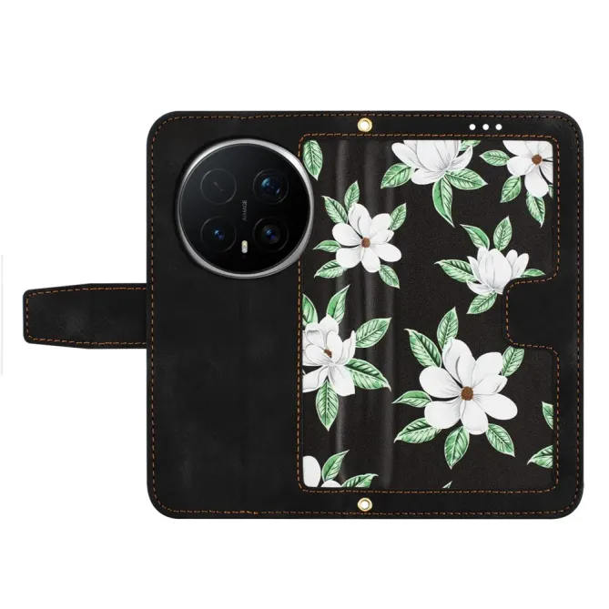 Housse Honor Magic 8 Pro Magnolias avec Dragonne