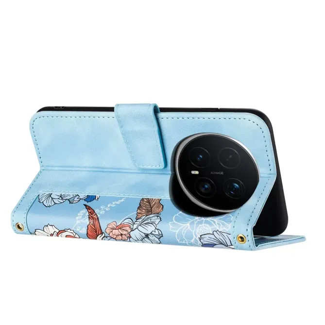 Housse Honor Magic 8 Pro Florale avec Dragonne