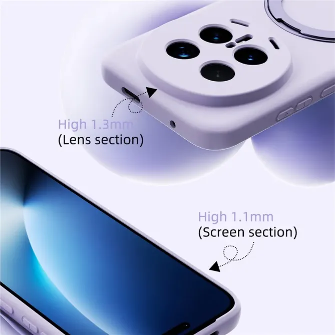 Coque Honor Magic 8 Pro Silicone Liquide Magnétique avec Support