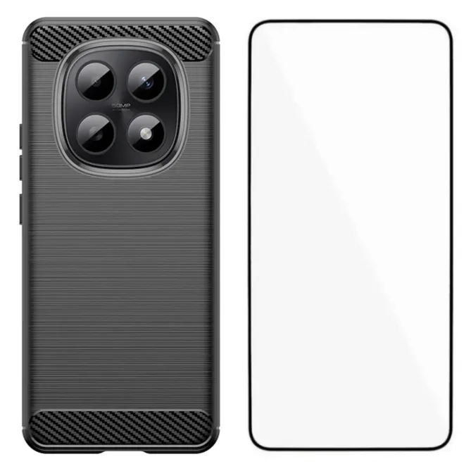 Coque Xiaomi Redmi Note 15 / Poco M8 5G flexible effet brossé avec ver