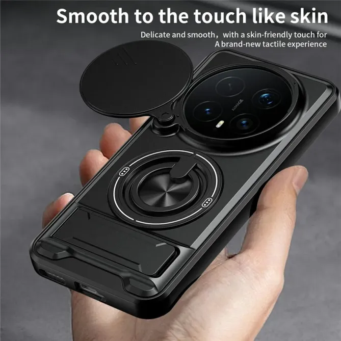 Coque Honor Magic 8 Pro avec Anneau Support et Cache Caméra Coulissant