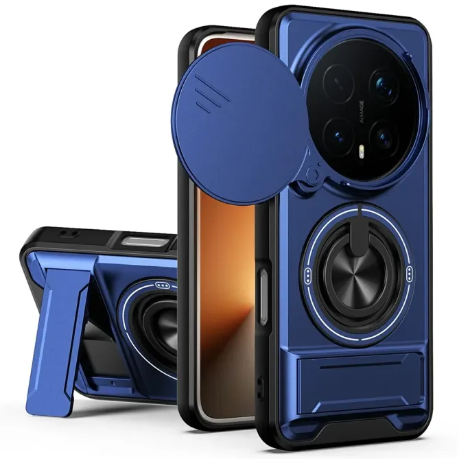 Coque Honor Magic 8 Pro avec Anneau Support et Cache Caméra Coulissant