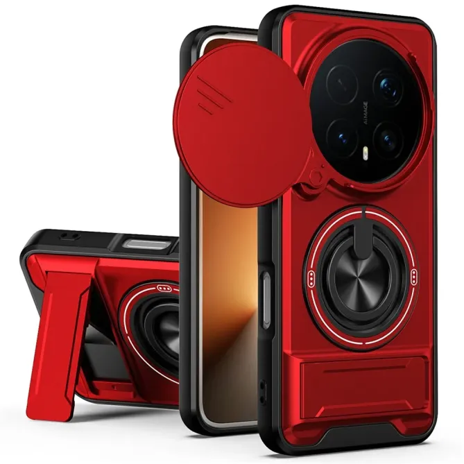 Coque Honor Magic 8 Pro avec Anneau Support et Cache Caméra Coulissant