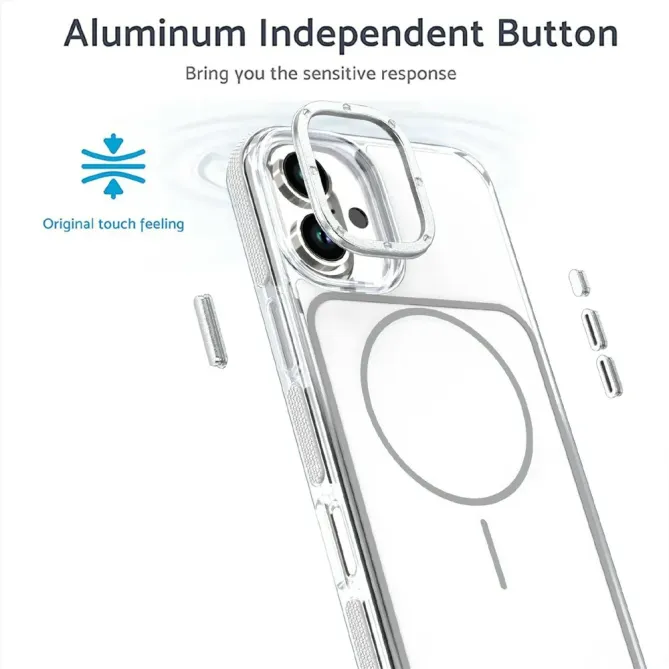 Coque iPhone 16 Plus compatible MagSafe bi-ton transparente