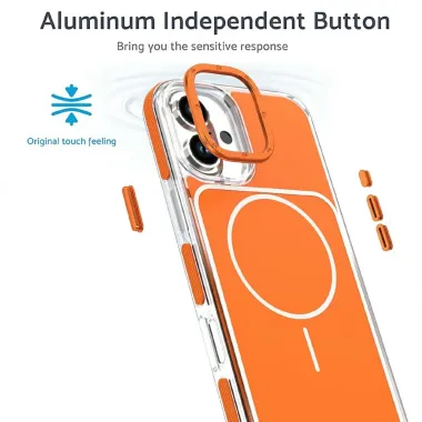 Coque iPhone 16 Plus compatible MagSafe bi-ton transparente