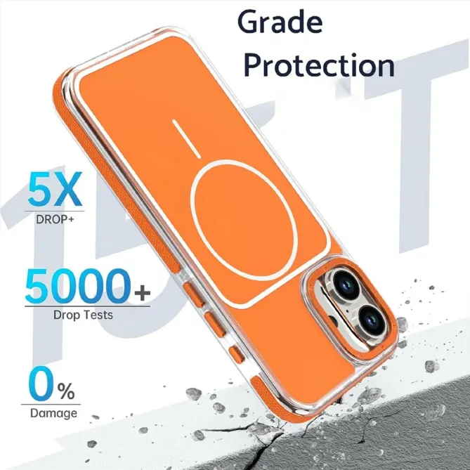 Coque iPhone 16 Plus compatible MagSafe bi-ton transparente