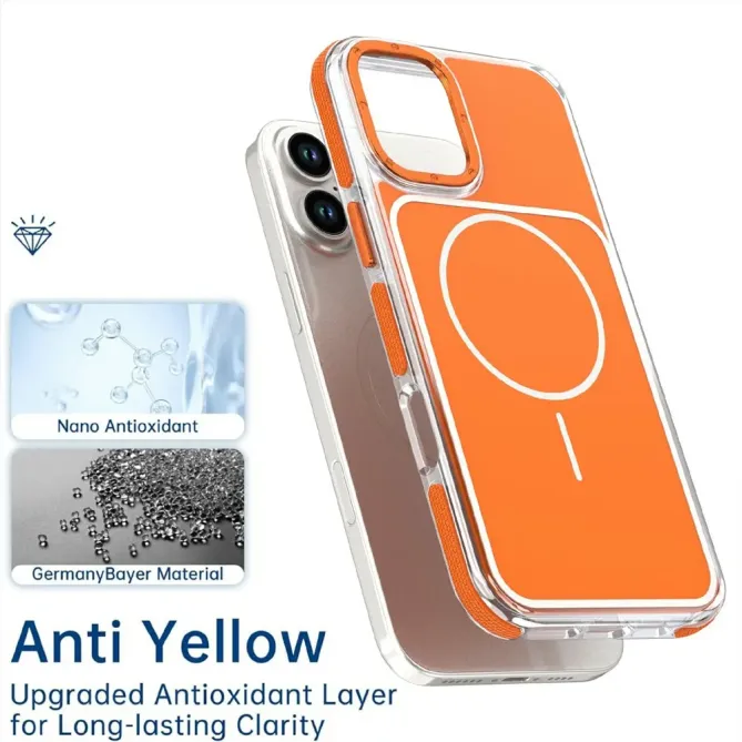 Coque iPhone 16 Plus compatible MagSafe bi-ton transparente