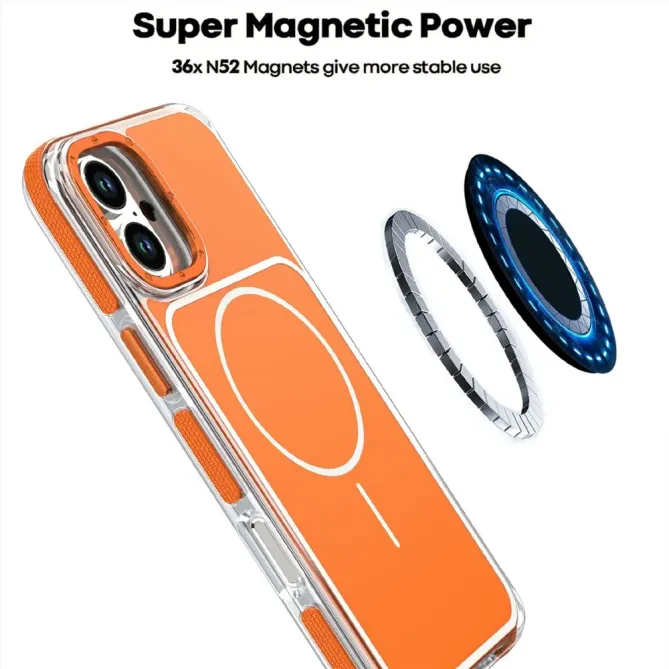 Coque iPhone 16 Plus compatible MagSafe bi-ton transparente