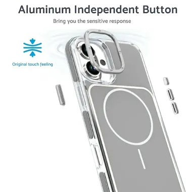 Coque iPhone 16 Plus compatible MagSafe bi-ton transparente Gris - photo 20