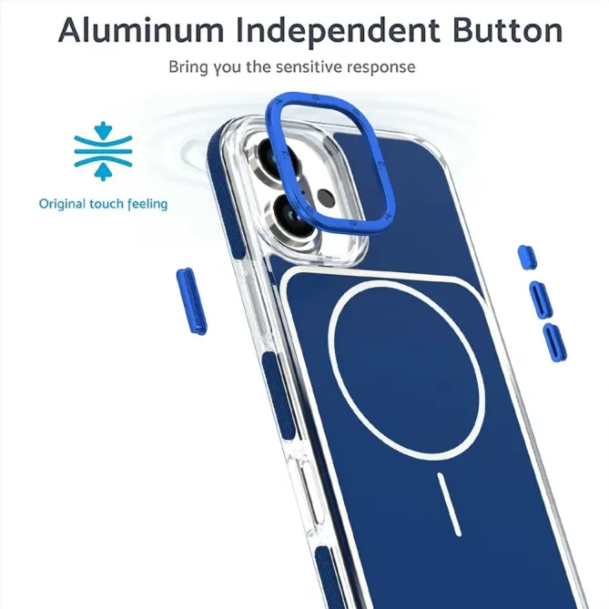 Coque iPhone 16 Plus compatible MagSafe bi-ton transparente