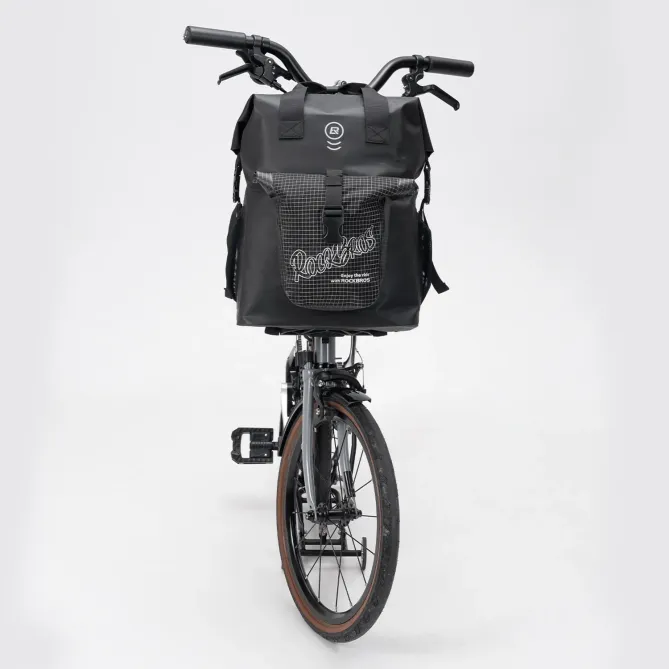 Sacoche de Guidon Vélo Pliant 18L Étanche Nylon