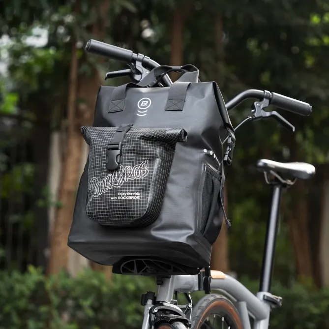 Sacoche de Guidon Vélo Pliant 18L Étanche Nylon