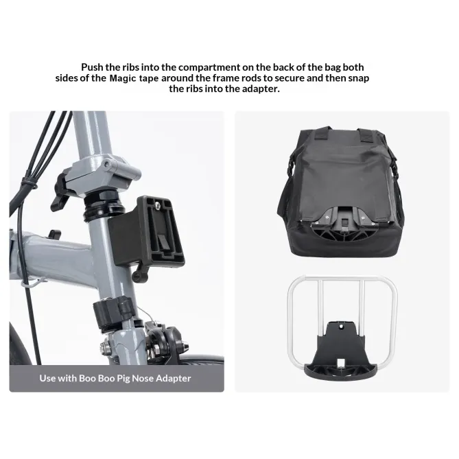 Sacoche de Guidon Vélo Pliant 18L Étanche Nylon